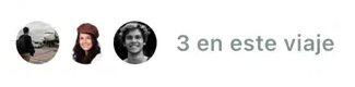 Tres personas en este viaje, cada una con su avatar